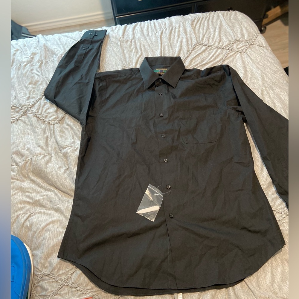 NWT Alexander Julian men’s L black button down